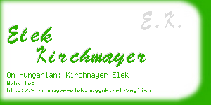 elek kirchmayer business card